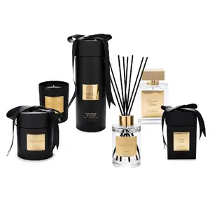 M Scent Top Selling Luxury Custom Private Label Christmas Home Fragrance Scented Candles And Reed Diffuser Gift Set