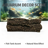 Décoration de terrarium durable en résine, imitation de bois, grand accessoire de cachette