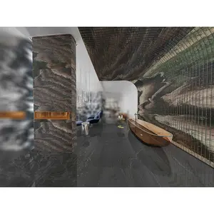Badkamer Woonkamer 1Mm-5Mm Natuurlijk Marmer Met Aders Van Kunst Doorschijnend Paars Bergwater Natuursteen