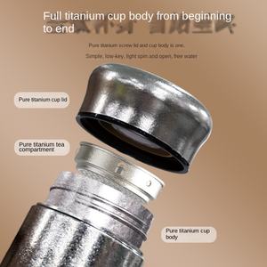 Mini thermos en titane Portable haut de gamme tasse de <span class=keywords><strong>poche</strong></span> de conception moderne pour la séparation du thé tasse d'eau de qualité supérieure - Product Image 4