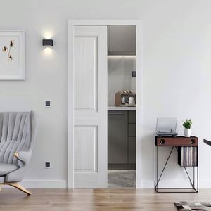 WEKIS Juego de Puertas Correderas de Acero Duradero con Sistema de Riel Oculto para Sala de Estar/Dormitorio/Habitación, Diseño Moderno para Exteriores - Product Image 6