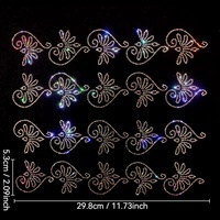 Motif de fleurs en strass personnalisé, brillant, à coller, pierres thermocollantes pour écharpe, vêtements, accessoires vestimentaires