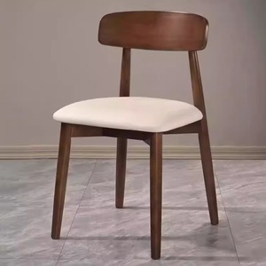 Sedia in <span class=keywords><strong>Legno</strong></span> Massello Stile Nordico Moderno Color Crema per Sala da Pranzo, Studio o Soggiorno, Include Sgabello <span class=keywords><strong>Bianco</strong></span> - Product Image 1