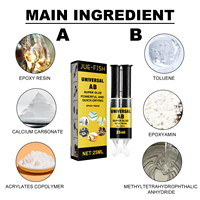Colle universelle AB Jue Fish 25ml, super colle pour verre, métal, céramique, pierre, plastique, bois, acrylique, résine époxy transparente, colle cristalline AB