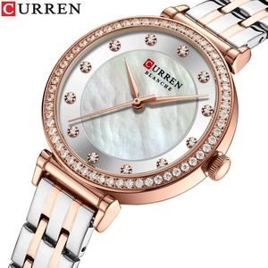 Reloj CURREN 9087 de Primera Marca para Mujer, Diseño Simple y Moderno, Cuarzo, Acero Inoxidable, Clásico, Elegante, con Diamantes, Resistente al Agua - Product Image 2