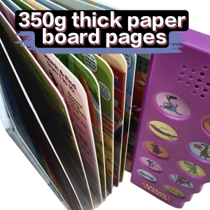 <span class=keywords><strong>Livre</strong></span> audio parlant avec illustrations de dessins animés personnalisées pour enfants, 6 boutons, chants de berceuse, éducatif, reliure parfaite, impression offset - Product Image 2