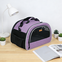 Sac de transport pour animaux de compagnie, sac à bandoulière pour petit chiot et chat, sac de transport pour animaux de compagnie avec fenêtre en maille respirante et sangle d'épaule