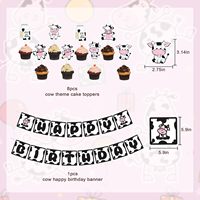 Kit de guirlande de ballons sur le thème de la vache rose, ballons en feuille d'aluminium à imprimé vache pour les filles, décorations de fête d'anniversaire sur le thème des animaux de la ferme