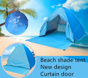 Auvent portable anti-UV, abri solaire automatique, tente de camping instantanée pour l'extérieur, tente de plage avec rideau, cabane de pêche enduite pour la plage - Product Image 3