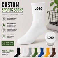 Chaussettes de sport en coton de haute qualité pour hommes, logo unisexe, compression en bambou, grip cheville, chaussettes en coton personnalisées