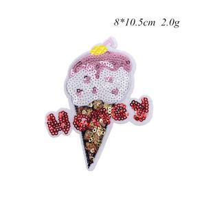 Pop-corn glace broderie tissu autocollants Paillettes broderie vêtements accessoires service personnalisé accepté - Product Image 5