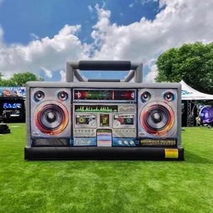 Château gonflable 17FT style radio cassette rétro - Château gonflable de danse disco pour fêtes - Product Image 2