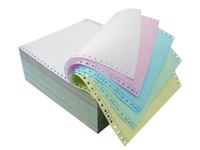 Papier NCR vierge personnalisé en usine, 3 plis, continu, autocopiant, pour formulaires de factures
