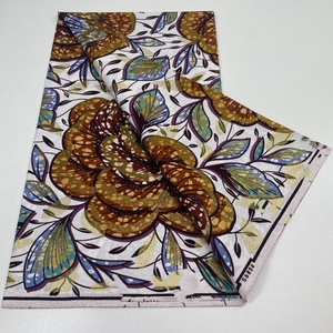 Autentico Tessuto <span class=keywords><strong>Organza</strong></span> Africano Hollandaise Wax in <span class=keywords><strong>Cotone</strong></span> 100% Organico, 6 Iarde per Camicie e Abiti da Festa - Product Image 3