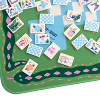AvaAcrylic – Tapis et supports personnalisés en acrylique gravé pour tuiles de Mahjong américaines, motif floral tropical estival blanc, moulin à vent coloré, ensemble de Mahjong