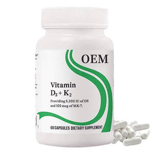 60 Cápsulas Vegetarianas de Vitamina D3 y K2, Suplemento para Adultos para Mejorar la Densidad Ósea y el Soporte de Huesos y Articulaciones - Product Image 2