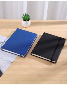 Carnet en cuir gaufré avec logo, pages pointillées, fermeture élastique, format A4, A5, A6, idéal pour les cadeaux promotionnels et les entreprises. - Product Image 4