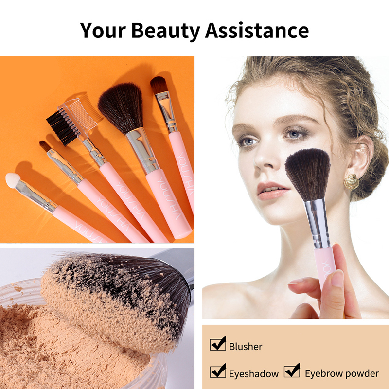 5pcs portable best quality professional makeup brush set custom logo cosmetic vagan brushes for make up foundation Lip L0971