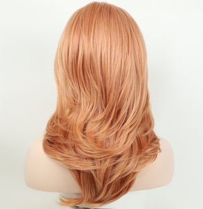 Perruque longue bouclée de style occidental pour <span class=keywords><strong>femme</strong></span>, <span class=keywords><strong>mi</strong></span>-longue, volumineuse, dégradé <span class=keywords><strong>blond</strong></span> - Product Image 4