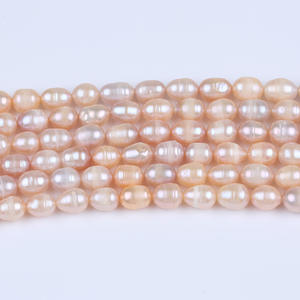 Promotion : Perles d'eau douce naturelles blanches de 9-10 mm, en forme de mètre, pour la fabrication de bijoux DIY, colliers, bracelets, vente en gros depuis Zhuji - Product Image 3
