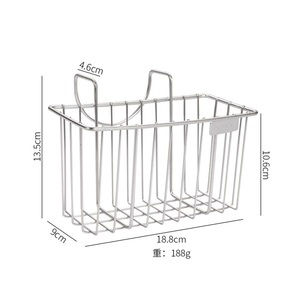 Égouttoir mural moderne en acier inoxydable 304 pour évier de cuisine, écologique, pour usage hôtelier, support de rangement pour chiffons et éponges - Product Image 1