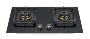 लक्जरी ब्लैक टेम्पर्ड ग्लास बिल्ट-इन 2 बर्नर गैस कुकटॉप के साथ घरेलू रसोई के लिए - Product Image 6