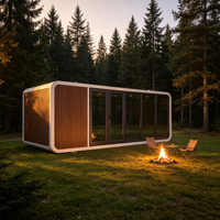 Capsule préfabriquée Apple Cabin Space Apple Pod à commande intelligente pour la vente au détail mobile, idéale pour les boutiques de plage, les campings et les kiosques.