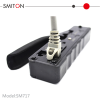 Herramienta de prensado Ethernet Cat7 con conectores de paso y piezas de telecomunicaciones de cortador de alambre RJ45