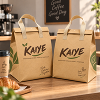 Sac isotherme en kraft imperméable avec doublure en aluminium pour aliments chauds ou froids et pique-niques