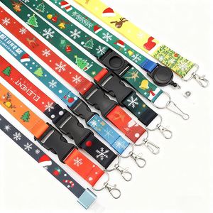 Lanière de cou promotionnelle personnalisée en polyester avec logo imprimé par sublimation pour cadeaux de Noël - Product Image 1