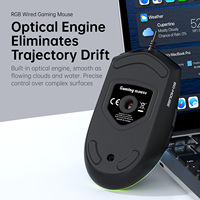 Mouse Optik USB Ringan dengan Lampu RGB Berpendar Senyap untuk Ponsel, Tablet, Laptop, Kantor, dan Penggunaan di Rumah