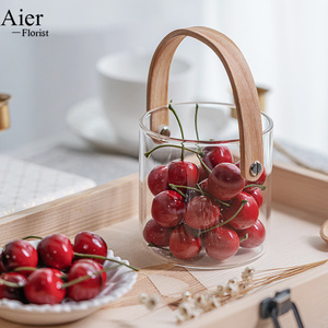 Décoration en mousse <span class=keywords><strong>cerise</strong></span> rouge 3D Aierflorist, taille 2,5 cm, <span class=keywords><strong>cerise</strong></span> artificielle parfaite pour la Saint-Valentin, Pâques, Noël, la maison, la fenêtre - Product Image 2