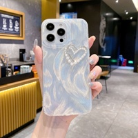 Étui de protection simple de luxe printemps été pour 15PRO 13 pour Apple Phone PC matériel avec fée amour perle chaîne sac étanche