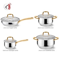 En Gros Batterie de Cuisine en Acier Inoxydable Économique pour Induction, Ensemble de Casseroles Antiadhésives