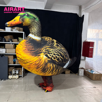 Costume de canard gonflable pour déguisement d'oiseau, idéal pour la décoration d'activités sur le thème de la ferme