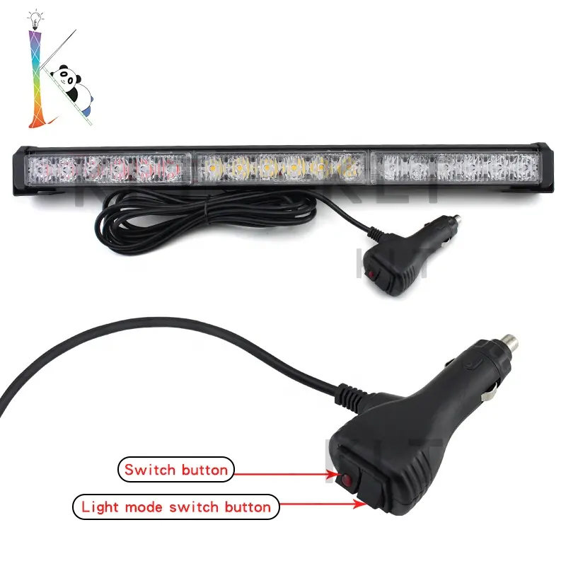 Led Knipperlicht Bar Auto Baken Waarschuwingslampje Rood/Blauw Emergency Strobe Lichtbalk Lamp Auto Geleid Rijden Voorzichtigheid Licht