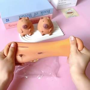 Juguete Sensorial de Capibara, Material TPR, para Aliviar el Estrés, Descompresión, Rebote Lento, Juguete Antiestrés para Niños - Product Image 4
