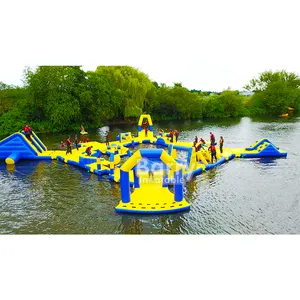 Juego de agua inflable para parque acuático, múltiples combinaciones comerciales, flotante, Aquapark