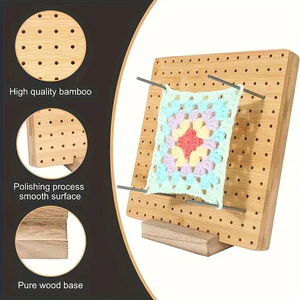 Fournitures <span class=keywords><strong>de</strong></span> tricot toutes saisons Ensemble complet <span class=keywords><strong>de</strong></span> crochets <span class=keywords><strong>Planche</strong></span> <span class=keywords><strong>de</strong></span> <span class=keywords><strong>blocage</strong></span> en bois 20 aiguilles en acier inoxydable Cadeau pour débutants Artisanat - Product Image 2