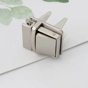 Nolvo World Silver 28*24mm borse a mano moda serrature a pressione in metallo piccola serratura a pressione per portafoglio