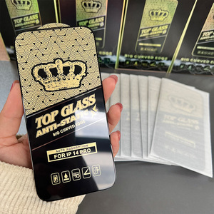 ฟิล์มกระจกนิรภัยแบบโค้งมนขอบใหญ่ ป้องกันไฟฟ้าสถิต <span class=keywords><strong>ราคา</strong></span>โรงงาน สำหรับ <span class=keywords><strong>iPhone</strong></span> 14 Pro Max 7 8 SE Plus 15 12 - Product Image 5