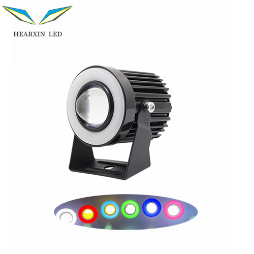 Motorcycle Spotlights Lens 10w 12-24v Auxiliary White Yellow Motorbike Headlight Waterproof Bi-led Projector Lens 4x4 Light