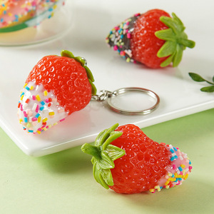 Modèles de fruits simulés (orange, citron, pomme, fraise) - pendentif créatif pour sac à dos d'écolier - Product Image 3