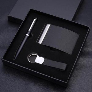 LLavero <span class=keywords><strong>de</strong></span> cuero genuino para hombre, soporte para tarjeta <span class=keywords><strong>de</strong></span> negocios, regalo <span class=keywords><strong>de</strong></span> negocios - Product Image 4