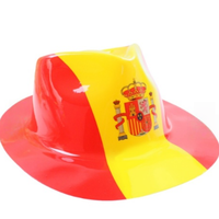 HLC Cadeau promotionnel personnalisé Accessoire de supporter Espagne Danemark Pologne Chapeaux de supporter Perruque et bandeau patriotiques style punk rock pour le Euro