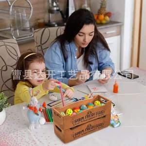 Wooden Egg Storage Box Stackable Single Layer For <b>Kitchen</b> Home Use - Product Image 2