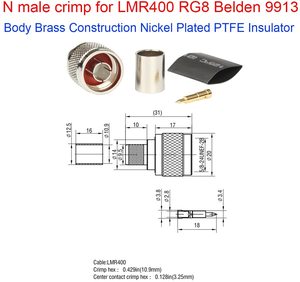 RG58 용 <span class=keywords><strong>N</strong></span> 수 커넥터 LMR 400 - Product Image 4