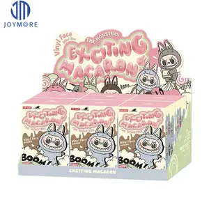 JM Wholesale Pop Mart labubu exciting macaron rubber Face series the monster naughty plants the monster popmart blind box gift