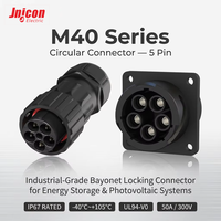 Connecteur circulaire étanche IP67 5 broches 50A mâle/femelle, prise d'alimentation CC pour batterie de véhicule électrique, stockage d'énergie, système solaire