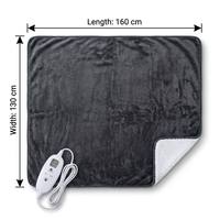 Couverture chauffante réversible en flanelle sherpa douce et agréable pour la peau, conforme aux normes américaines